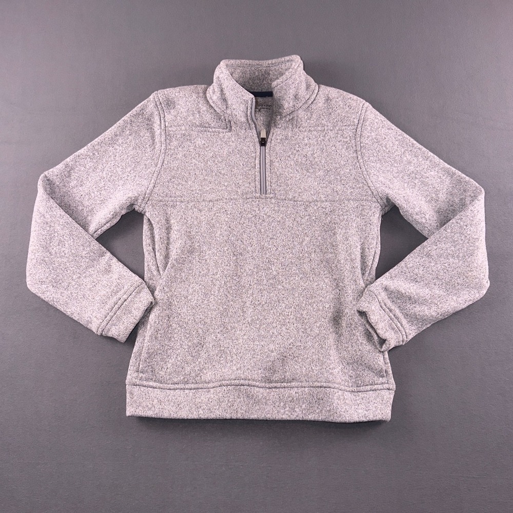 Vineyard Vines Boys Mountain Heather 1/4 Zip Pullover Gray 3K4113 Size M 12-14